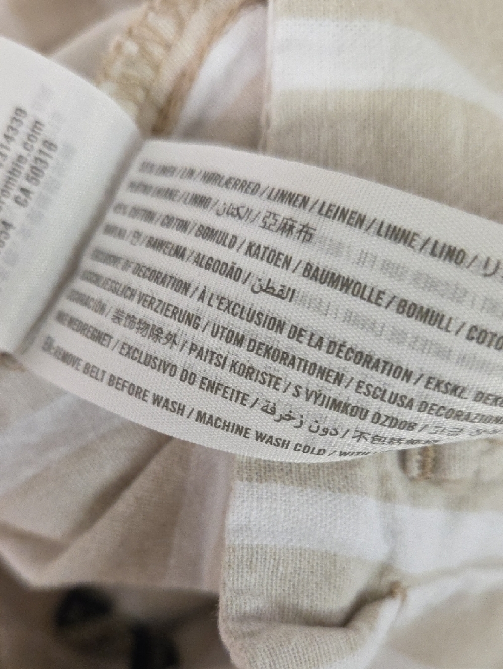 Abercrombie Linen 90s Style/ High Waist/ Pinstripe Size Med - Picture 5 of 6